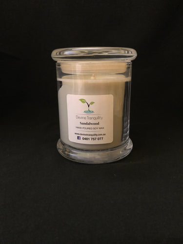Sandalwood/soy/wax/large/candle